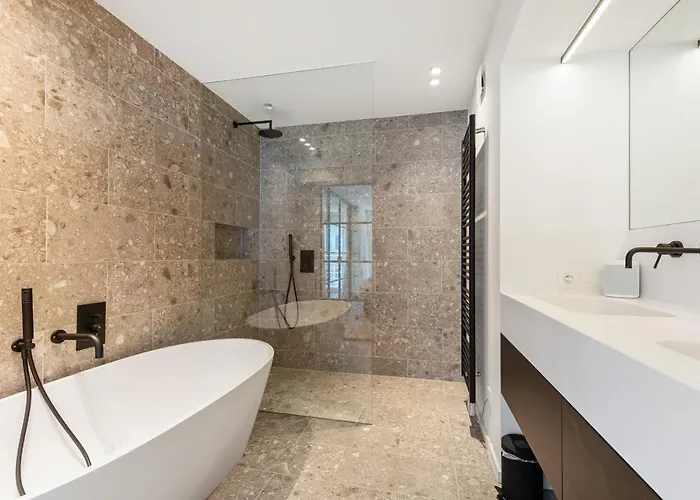 公寓 Hyper-luxeappartement, Zeezicht, Centrum, Airco, Optie Hotelservices 奥斯滕德