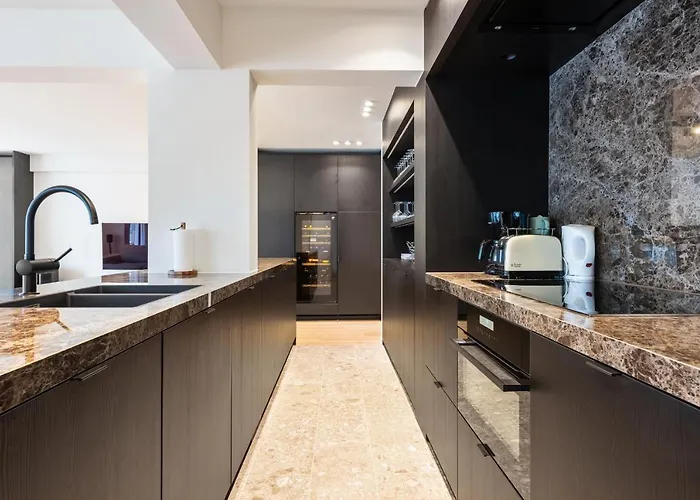 公寓 Hyper-luxeappartement, Zeezicht, Centrum, Airco, Optie Hotelservices 奥斯滕德